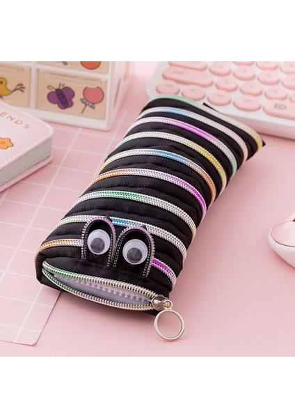 Pembe Tarzı Yaratıcı Tırtıl Fermuarlı Kalem Kutusu Okul Kırtasiye Saklama Çantası Çocuklar Için Sevimli Kalemlik Öğrenci Kalem Kutusu Kawaii Kalem Çantaları (Yurt Dışından) fiyatları