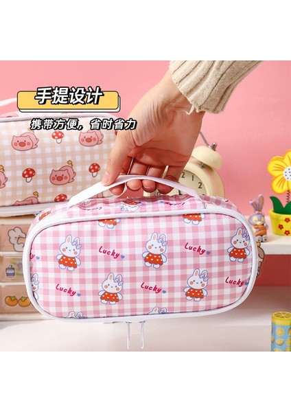 Tavşan Stili Güzel Sevimli Portacle Kozmetik Çantası Kılıfı Kalem Kutusu Çanta Kılıfı Sevimli Büyük Kapasiteli Kırtasiye Çantası Kawaii Öğrenci Kalem Kutusu (Yurt Dışından) fiyatları