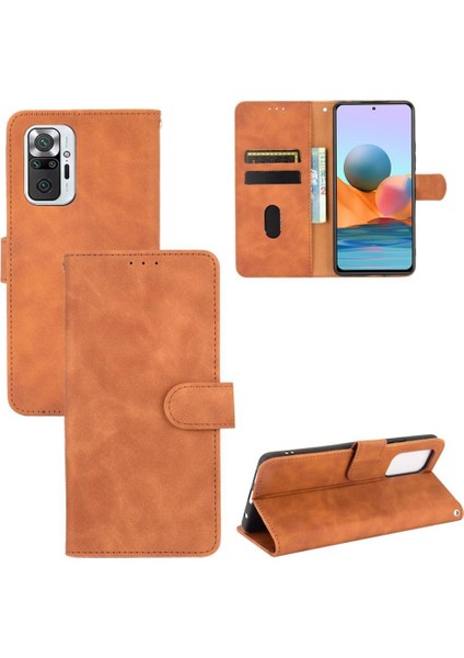 Xiaomi Redmi Not 10 Pro Max Deri Için Kılıf Folio Flip Case Kart Tam (Yurt Dışından)