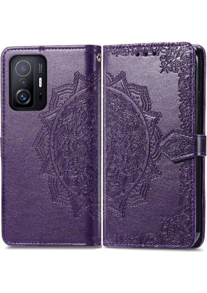 Xiaomi 11T/11T Pro Zarif Desen Deri Kılıf Darbeye (Yurt Dışından)