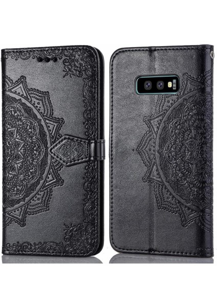 Samsung S10E Flip Kapak Basit Iş Darbeye Deri Kılıf (Yurt Dışından)