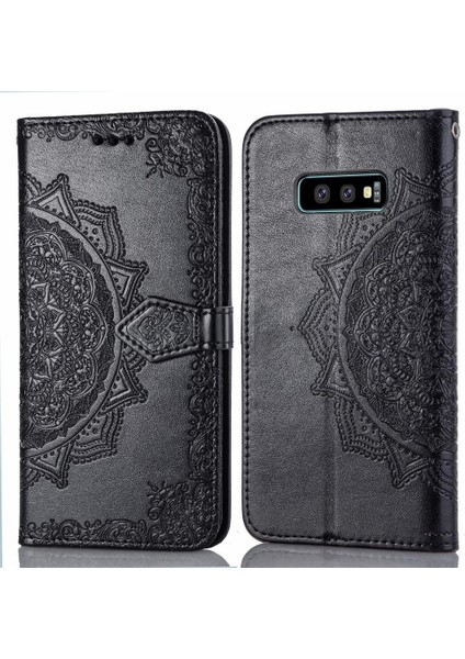Samsung S10E Flip Kapak Basit Iş Darbeye Deri Kılıf (Yurt Dışından)