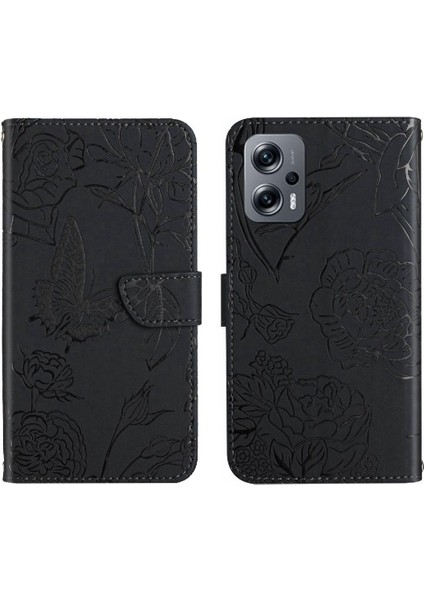 Xiaomi Poco X4 Gt Pu Deri Flip Kapak Bilek Kayışı Deri ile (Yurt Dışından)