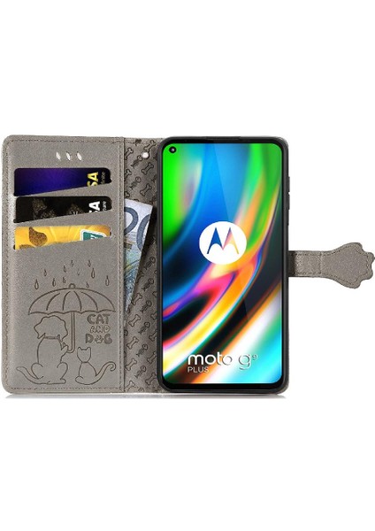 Moto G9 Artı Kısa Kayış Kapak Kapak Karikatür Hayvanlar Deri Kılıf (Yurt Dışından) fırsatları