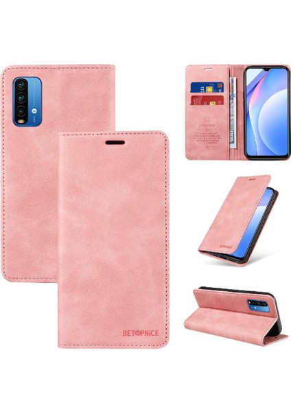Xiaomi Redmi Not 9 Için Kılıf Pu Deri Folio Cüzdan Koruyucu Manyetik (Yurt Dışından)