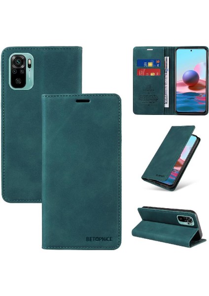 Xiaomi Redmi Not 10S Için Kılıf Koruyucu Manyetik Folio Cüzdan Pu Deri (Yurt Dışından)