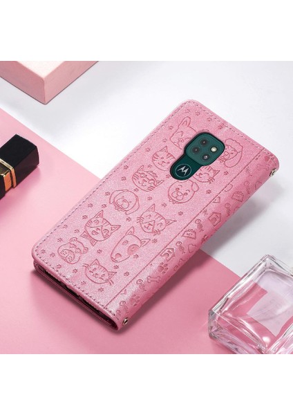 Moto G9 Oynamak Için Kılıf Kapak Kapak Kısa Kayış Karikatür Hayvanlar Darbeye (Yurt Dışından) indirimleri