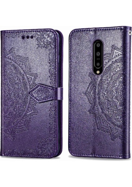 Oneplus 7 Pro Için Kılıf Zarif Desen Deri Kılıf Kapak Çevirin Basit (Yurt Dışından)