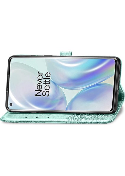 Oneplus 8 Için Kılıf Darbeye Kapak Kapak Basit Iş Deri Kılıf (Yurt Dışından)