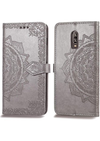 Oneplus 6t Darbeye Zarif Desen Deri Kılıf Kapak Çevirin (Yurt Dışından)