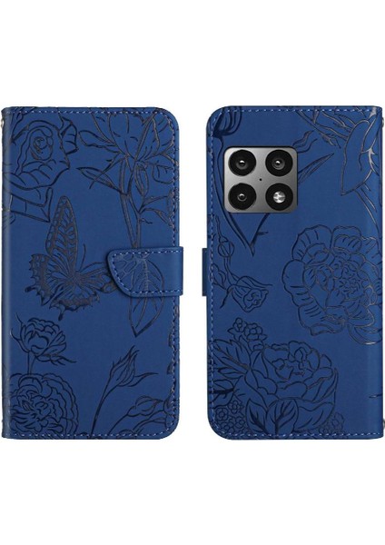Oneplus 10 Pro Çiçekler ve Kelebekler Için Kılıf Darbeye Deri Kılıf Pu (Yurt Dışından)