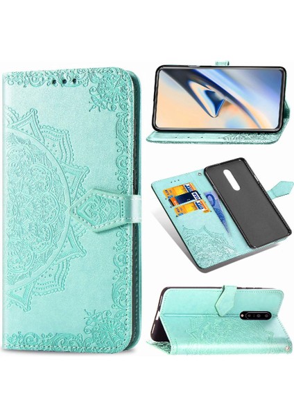 Oneplus 7 Pro Için Kılıf Zarif Desen Deri Kılıf Kapak Çevirin Basit (Yurt Dışından)