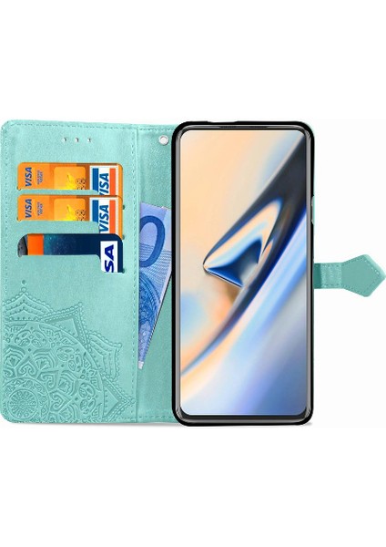 Oneplus 7 Pro Için Kılıf Zarif Desen Deri Kılıf Kapak Çevirin Basit (Yurt Dışından)