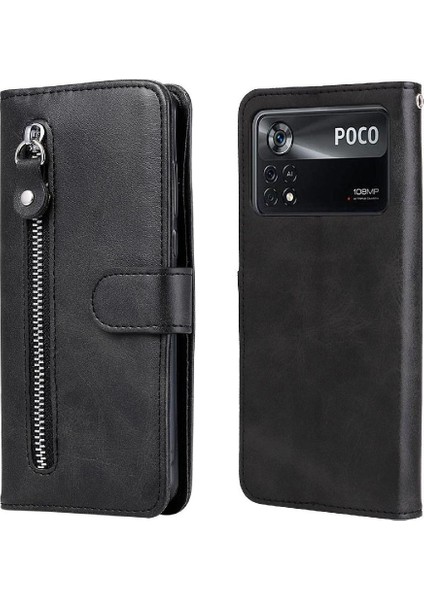 Xiaomi Poco X4 Pro 5g Deri Kart Yuvası Tutucular Fermuar Kapak (Yurt Dışından)