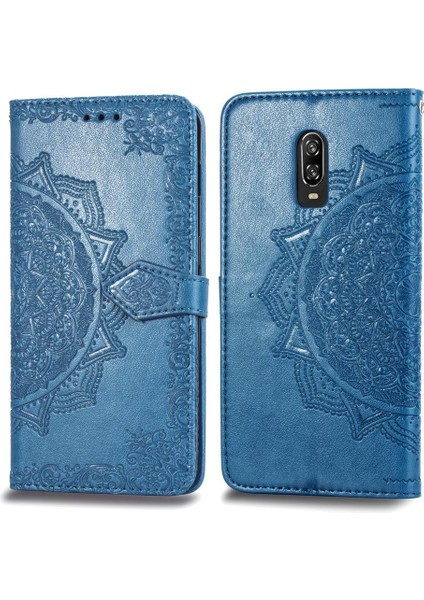 Oneplus 6t Darbeye Zarif Desen Deri Kılıf Kapak Çevirin (Yurt Dışından)