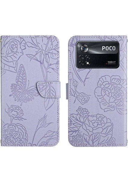 Xiaomi Poco X4 Pro 5g Için Kılıf ile Bilek Kayışı Pu Deri Kapak Çevirin ve (Yurt Dışından)