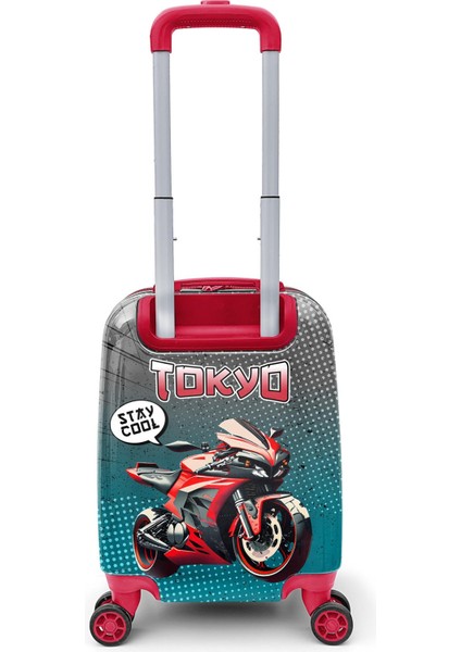 Kids Anime Motorsiklet Desenli Çocuk Valizi 16782