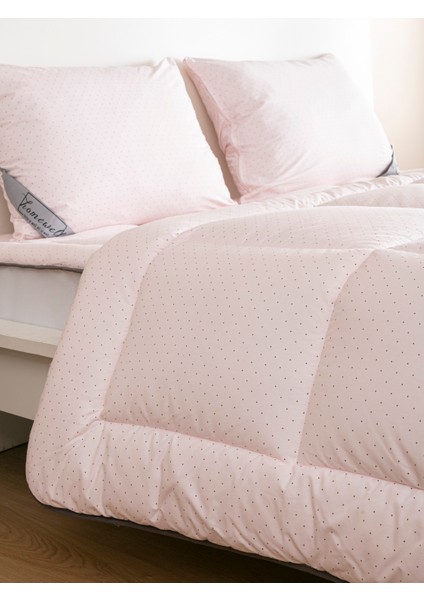 Saf Bambu Hipoalerjenik Tek Kişilik Uyku Seti Pembe