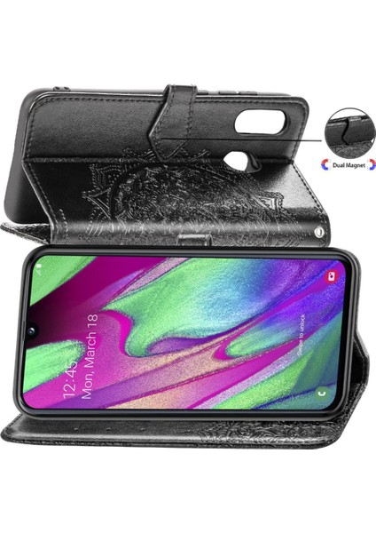Samsung A40 Flip Kapak Zarif Desen Basit Iş Deri (Yurt Dışından) fırsatları