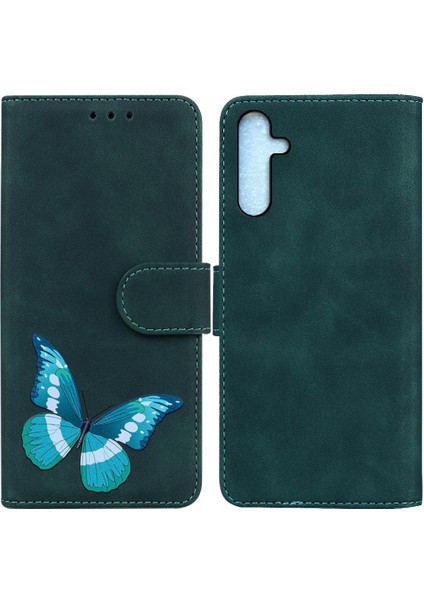 Samsung Galaxy A25 5g Flip Folio Kapak Renk Baskılı Kelebek (Yurt Dışından)