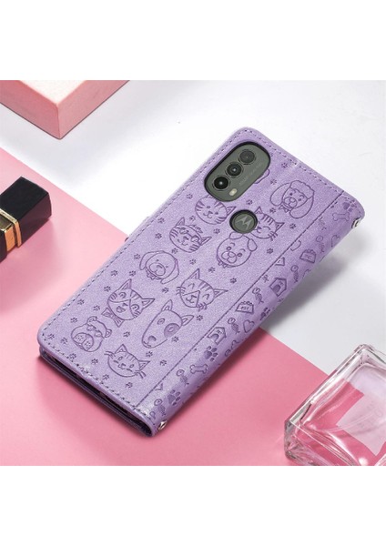 Moto E40 Darbeye Kapak Kapak Karikatür Hayvanlar Için Kılıf Kısa Kayış Vaka (Yurt Dışından) indirimleri