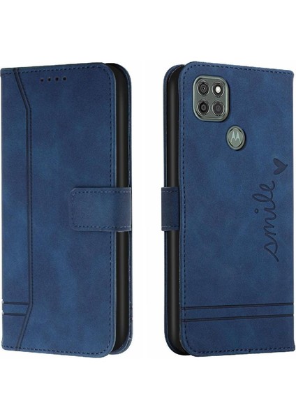 Motorola Moto G9 Güç Flip Folio Cüzdan Kart Yuvaları Kapak Için Telefon Kılıfı (Yurt Dışından)