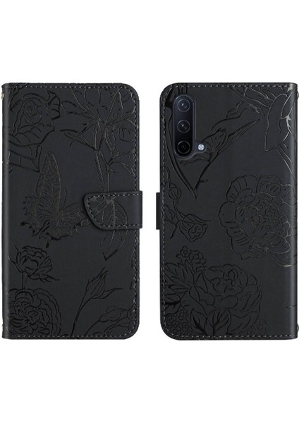 Oneplus Nord Ce 5g Için Kılıf ile Bilek Kayışı Çiçekler ve Kelebekler Durumda (Yurt Dışından)