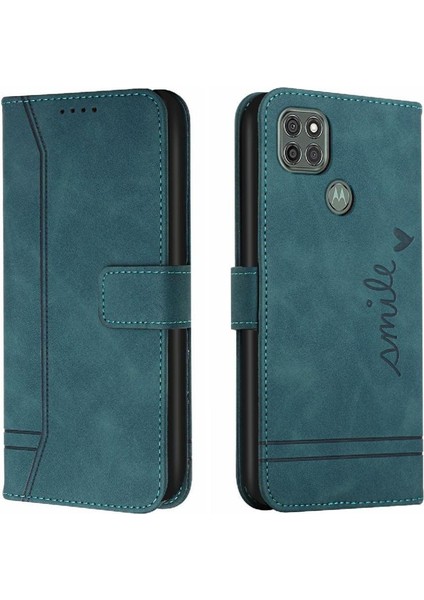 Motorola Moto G9 Güç Flip Folio Cüzdan Kart Yuvaları Kapak Için Telefon Kılıfı (Yurt Dışından)