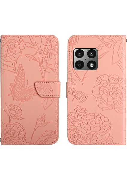 Oneplus 10 Pro Çiçekler ve Kelebekler Için Kılıf Darbeye Deri Kılıf Pu (Yurt Dışından)