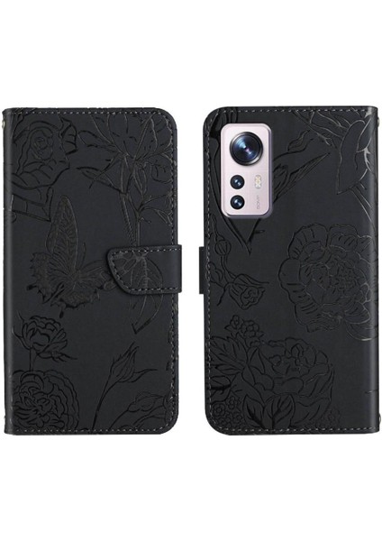 Xiaomi 12 Lite Için Kılıf Pu Deri Kapak Çevirin Darbeye Deri Kılıf ve (Yurt Dışından)