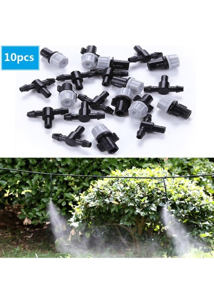 Mist Sprinkler + Tees Konnektör Nozulları Sulama Suyu Kontrol Püskürtücü Damla Sulama Bahçe Mist Sprinker (Yurt Dışından)