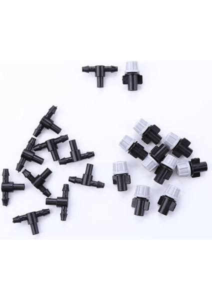 Mist Sprinkler + Tees Konnektör Nozulları Sulama Suyu Kontrol Püskürtücü Damla Sulama Bahçe Mist Sprinker (Yurt Dışından)