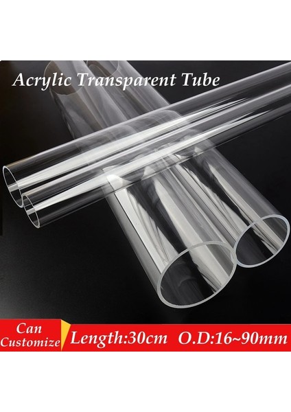 Dış Çap 50MM Stili Uzunluk 30CM M Uzunluk Od 16 ~ 90MM Şeffaf Akrilik Akvaryum Balık Tankı Ortak Boru Bahçe Sulama Kaynağı Pleksiglas Tüp (Yurt Dışından) fiyatları