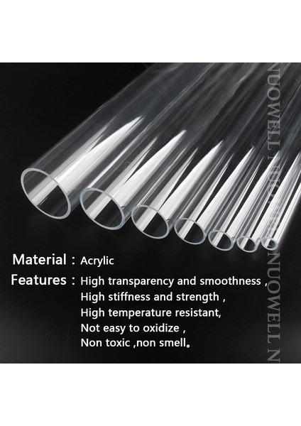 Dış Çap 50MM Stili Uzunluk 30CM M Uzunluk Od 16 ~ 90MM Şeffaf Akrilik Akvaryum Balık Tankı Ortak Boru Bahçe Sulama Kaynağı Pleksiglas Tüp (Yurt Dışından) modelleri