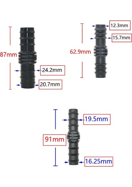 20MM x 50 Adet Stil E Boru Te Dirsek Onarım Uç Fiş Konnektörleri Bahçe Suyu Damla Sulama Su Borusu Konnektörü (Yurt Dışından) indirimleri