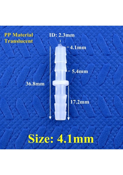 4.1-4.1mm Pp Stili 50 Parça 5 ~.1 ~ 14MM Gıda Sınıfı Pppe Eşit Dia Doğrudan Konnektörler Akvaryum Balık Tankı Hava Pompası Hortumu Pagoda Ortak Su Boru Ek Parçaları (Yurt Dışından)