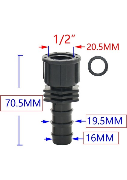 Sarı Stil Hortum Dikenli Konnektörlere Iplik "pe Tüp Su Hortumu Konnektörü 4 Adet (Yurt Dışından)