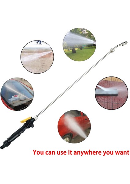 56CM Tarzı Pistola De Agua Ayarlanabilir Sis Yüksek Basınçlı Su Tabancası Araba Yıkama Yağmurlama Sulama Püskürtme Tabancası Bahçe Temizleme Aracı 56CMCM (Yurt Dışından)