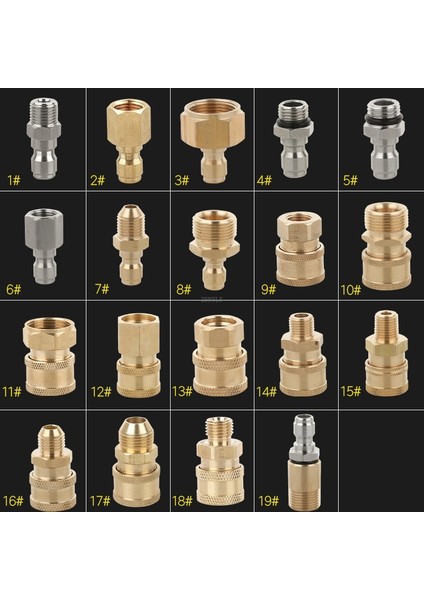 TYPE10 Tarzı Bakır Yüksek Basınçlı Hızlı Bağlantı Araba Yıkama Adaptörü Su Tabancası Hidrolik Bağlayıcılar Bahçe Sulama Için Kaplinler (Yurt Dışından) modelleri