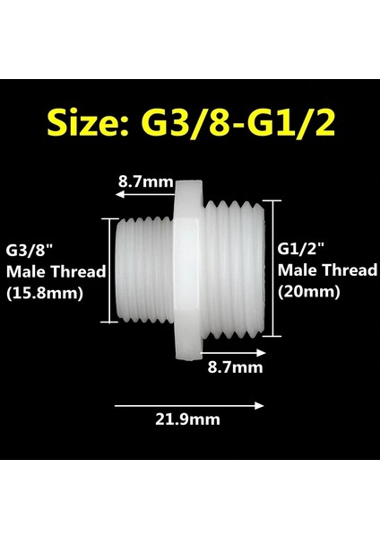 G3I8-G1I2 Inç Stili 2 Adet -" Erkek Dişli Eşit Çaplı Redüktör Ortak Burç Ortak Bahçe Sulama Ek Parçaları Su Borusu Konnektör Onarım Aracı (Yurt Dışından)