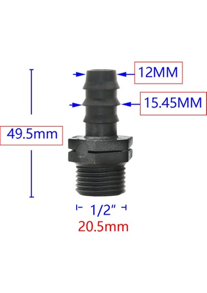 3ı4 - 20MM Stili Hortum Dikenli Konnektörlere Iplik "pe Tüp Su Hortumu Konnektörü 4 Adet (Yurt Dışından) fiyatları