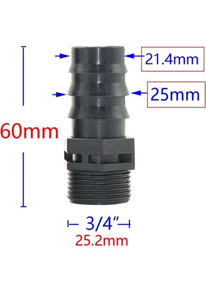 3ı4 - 20MM Stili Hortum Dikenli Konnektörlere Iplik "pe Tüp Su Hortumu Konnektörü 4 Adet (Yurt Dışından) modelleri