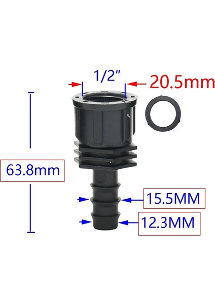 3ı4 - 20MM Stili Hortum Dikenli Konnektörlere Iplik "pe Tüp Su Hortumu Konnektörü 4 Adet (Yurt Dışından) indirimleri
