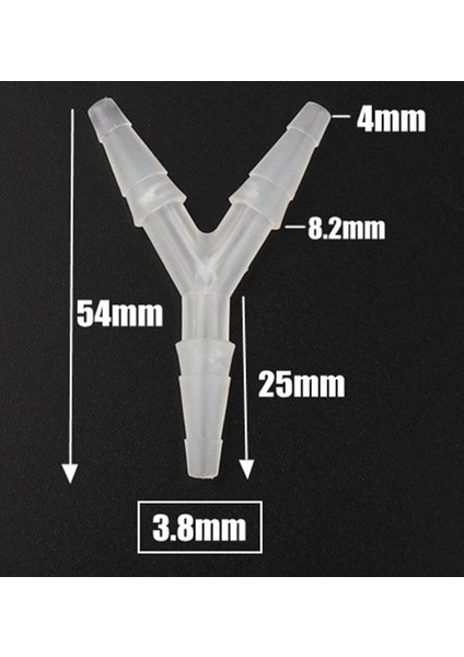 3,8 mm Pagoda Stili 100 Adet 200~ Y-Tipi Tee Connectorlaste Sppliters Akvaryum Balık Tankı Hava Pompası Hortum Distribütör Konnektörü (Yurt Dışından)