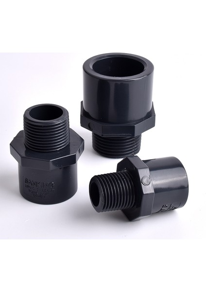 1ı2 Inç Ila 20 mm Arası Stil 5 Adet "~ 2" Erkek Konu Pvc Boru Koyu Gri Düz Konnektör Akvaryum Su Deposu Borusu Hızlı Eşit Ortak Bahçe Sulama Armatürleri (Yurt Dışından) fırsatları