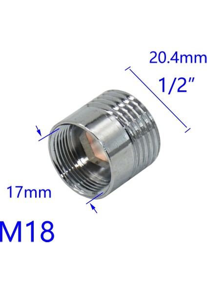 1ı2 x M18 Stili Pirinç O Iplik Konnektörü Erkek Dişi Fıskiye Su Arıtma Musluğu Için Bakır Ek Parçaları Gümüş Kaplama (Yurt Dışından) fırsatları