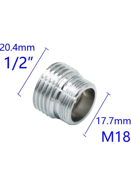 1ı2 x M18 Stili Pirinç O Iplik Konnektörü Erkek Dişi Fıskiye Su Arıtma Musluğu Için Bakır Ek Parçaları Gümüş Kaplama (Yurt Dışından) indirimleri