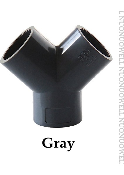Gri Tarzı 40MM 1 Adet Pvc Tee Konnektör Su Besleme Borusu Ortak Y Eğimli Üç Yollu Üç Çatallı Boru Ek Parçaları Plastik Akvaryum Su Boru Ek Parçaları (Yurt Dışından)