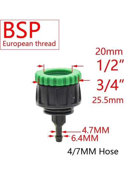 8mm Tarzı Bahçe Musluğu "hortum Hızlı Bağlantı Barb Su Borusu Ortak Erkek Dişi Diş Damla Sulama Adaptörü (Yurt Dışından) modelleri