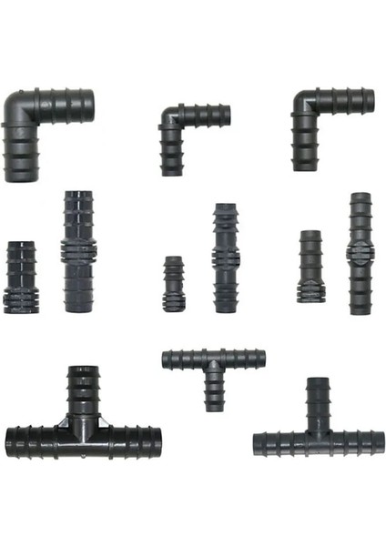 16MM x 50 Adet Stil E Boru Te Dirsek Onarım Uç Fiş Konnektörleri Bahçe Suyu Damla Sulama Su Borusu Konnektörü (Yurt Dışından) fiyatları